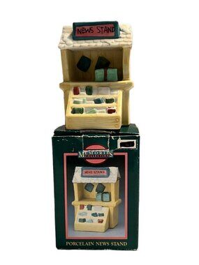 Vintage Memories Collection Porcelain News Stand Miniature Village Accessory Box